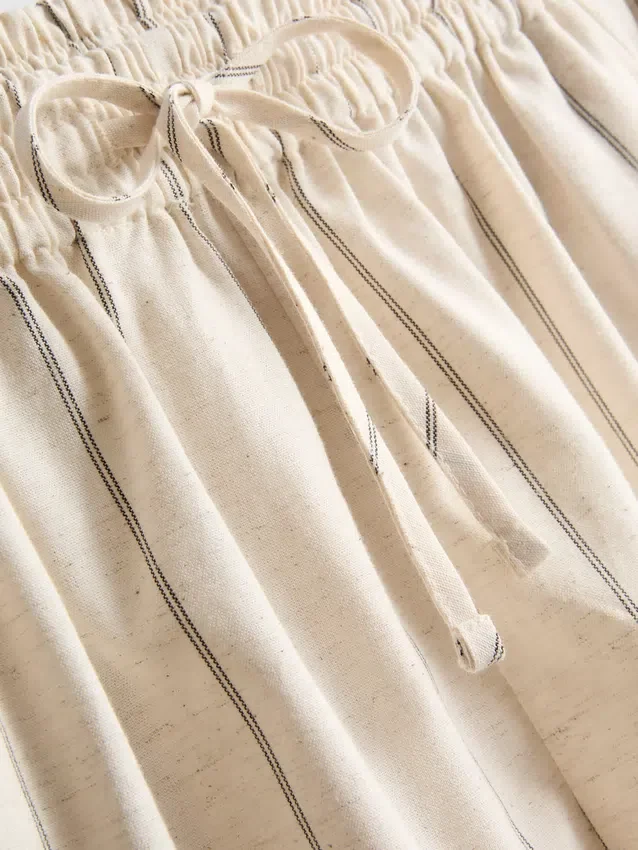 Randiga shorts i bomullsblandning