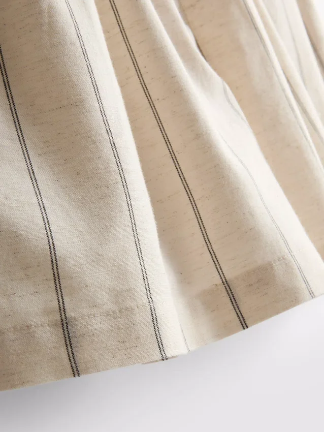 Randiga shorts i bomullsblandning