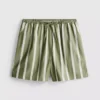 Randiga shorts i bomullspoplin