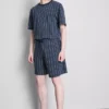 Randiga shorts med pyjamasar