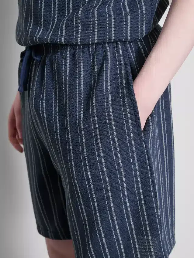Randiga shorts med pyjamasar