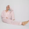 Randige pyjamasar i jersey i boyfriend-stil