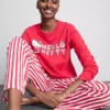 Randigt pyjamaset med Hello Kitty