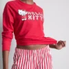 Randigt pyjamaset med Hello Kitty
