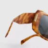 Rektangulära solglasögon i sköldpaddsmönster