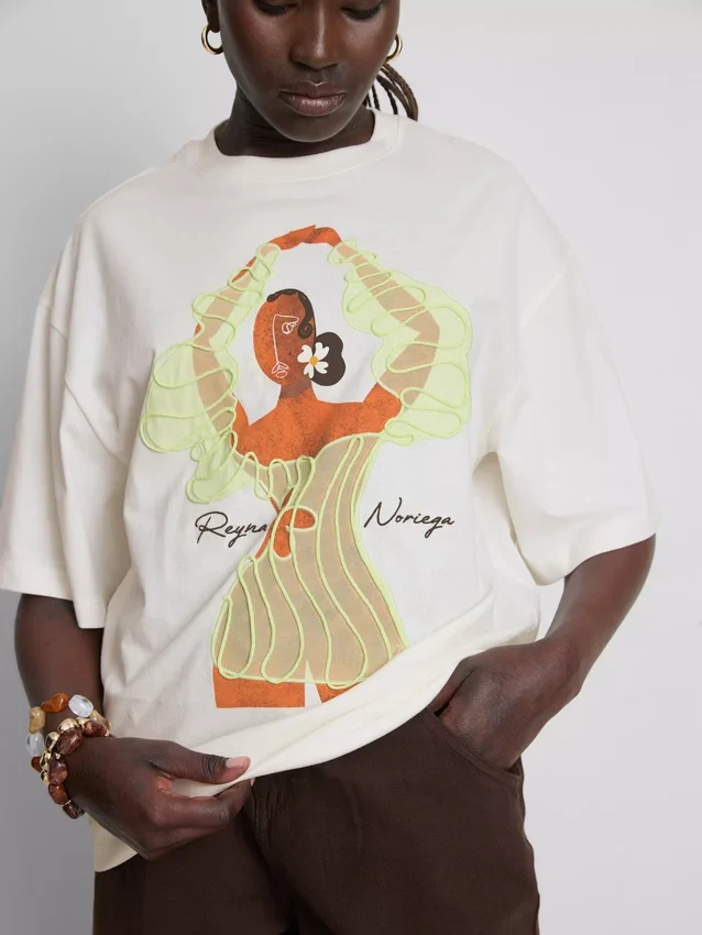 Reyna Noriega oversized-T-shirt i bomull