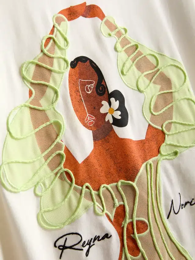 Reyna Noriega oversized-T-shirt i bomull