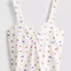 Ribbad pyjamasar-cami med fjärilsmönster