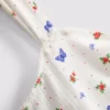 Ribbad pyjamasar-cami med fjärilsmönster
