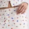 Ribbade pyjamasbyxor med fjärilsmönster