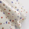 Ribbade pyjamasbyxor med fjärilsmönster