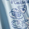 Rät skuren T-shirt i bomull med tryck