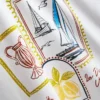 Rät skuren T-shirt i bomull med tryck