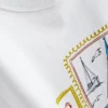 Rät skuren T-shirt i bomull med tryck