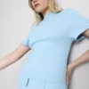 Rätlinjig T-shirt med sömmar i bomullsrik kvalitet