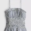 Rynkad peplum-cami-top i gingham
