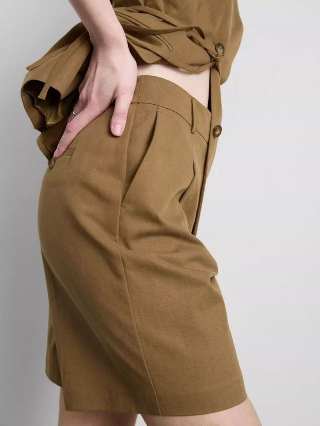 Safari-bermudashorts i bomullsblandning