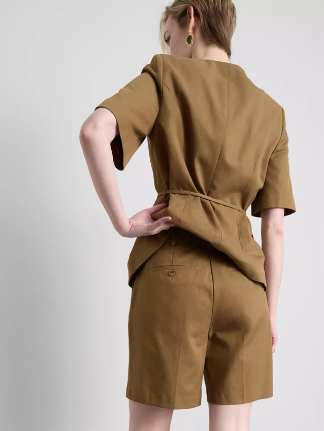 Safari-bermudashorts i bomullsblandning