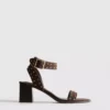 Sandaler med blockklack och nitar
