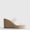 Sandaler med kilklack i plexiglas