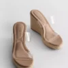 Sandaler med kilklack i plexiglas