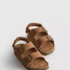 Sandaler med remmar med dubbla spännen