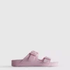 Sandaler med tjock rem och dubbla spännen