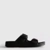 Sandaler med tjock rem och dubbla spännen