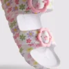 Sandaler med tryckt rem och dubbla spännen