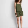 Shorts i bomullsblandning med elastisk midja