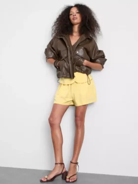 Shorts i bomullsblandning med elastisk midja