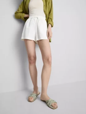 Shorts i bomullsblandning med elastisk midja