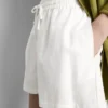 Shorts i bomullsblandning med elastisk midja