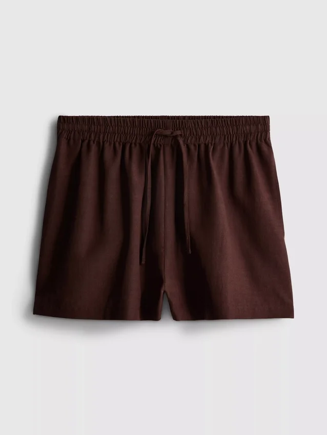 Shorts i bomullsblandning med elastisk midja