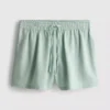 Shorts i bomullsblandning med elastisk midja