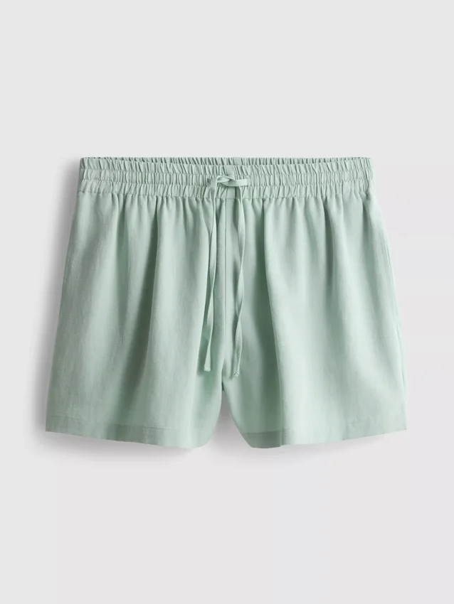 Shorts i bomullsblandning med elastisk midja
