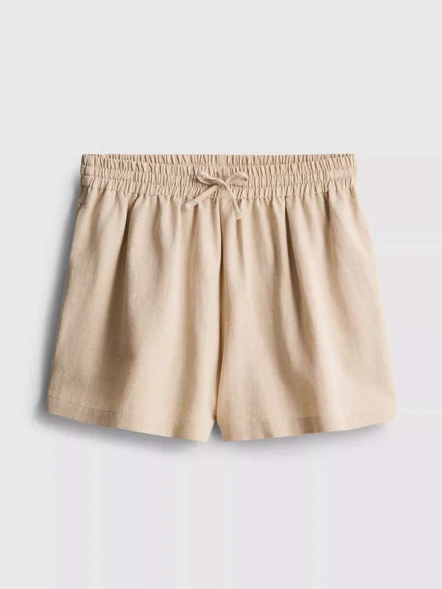 Shorts i bomullsblandning med elastisk midja