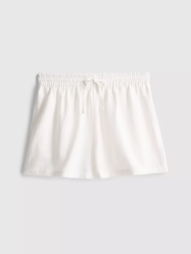 Shorts i bomullsblandning med elastisk midja