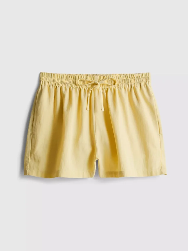 Shorts i bomullsblandning med elastisk midja
