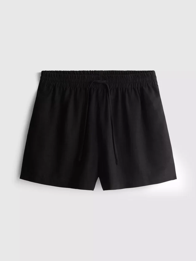 Shorts i bomullsblandning med elastisk midja