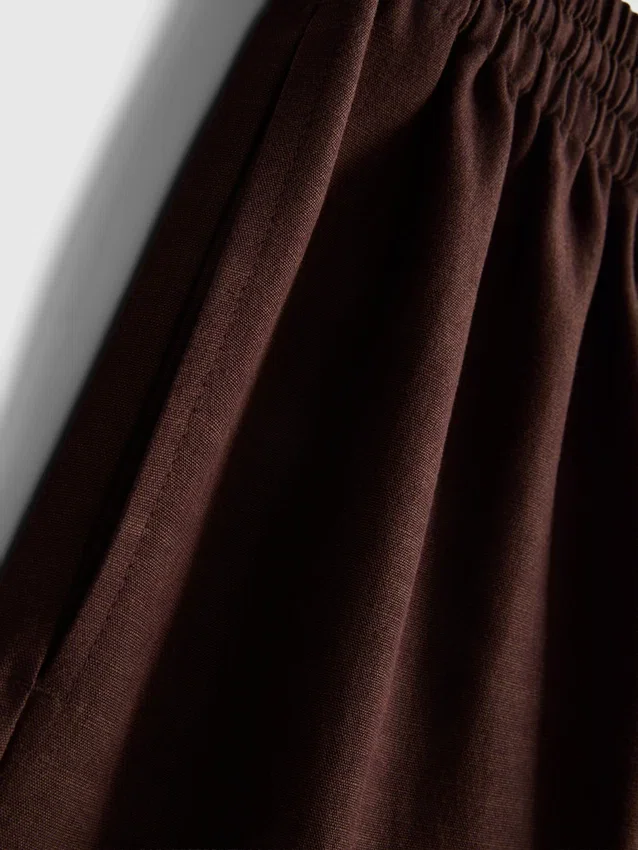 Shorts i bomullsblandning med elastisk midja