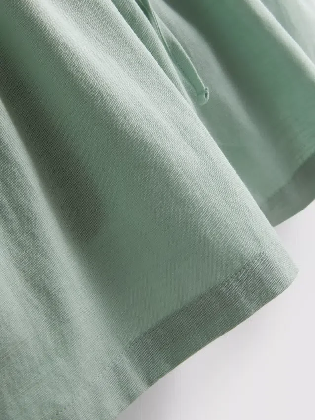 Shorts i bomullsblandning med elastisk midja