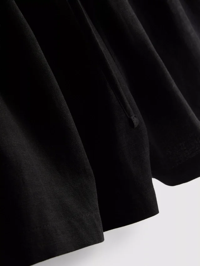 Shorts i bomullsblandning med elastisk midja