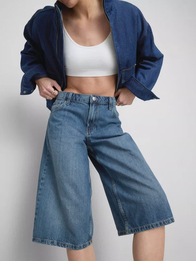 Shorts i bomullsdenim