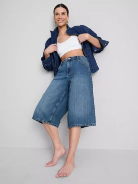 Shorts i bomullsdenim