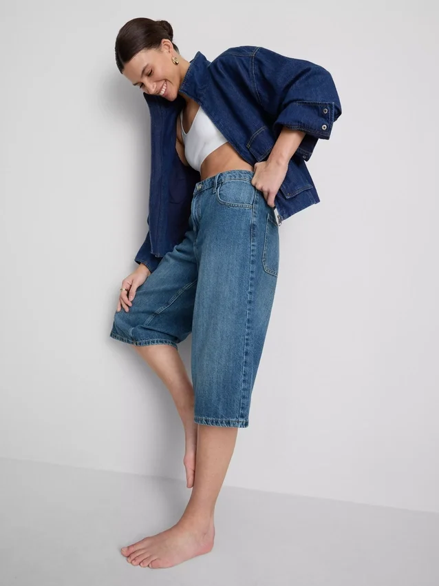 Shorts i bomullsdenim