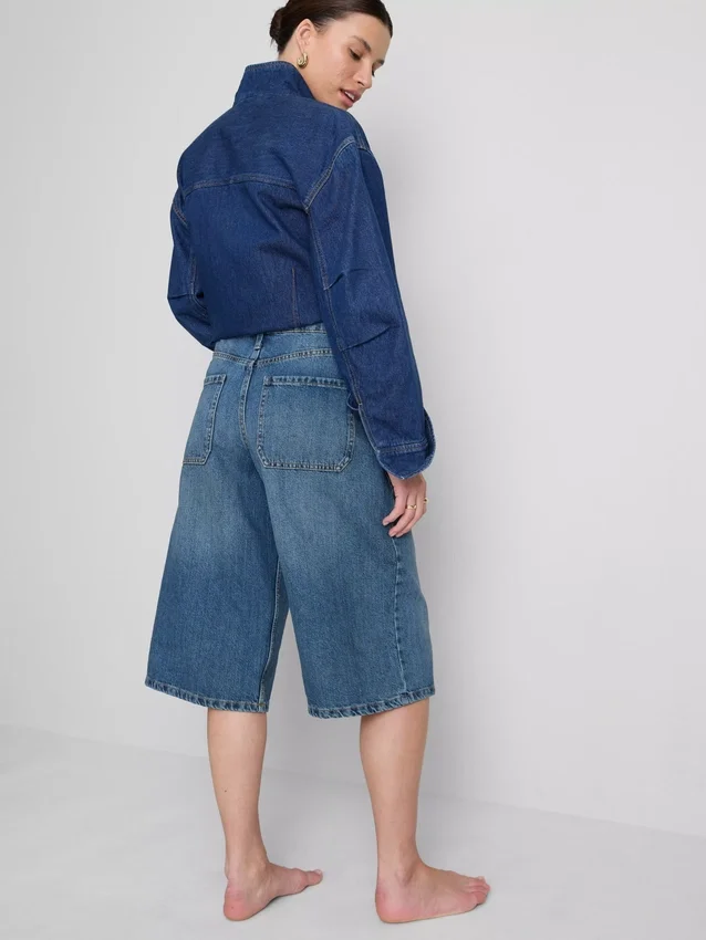 Shorts i bomullsdenim