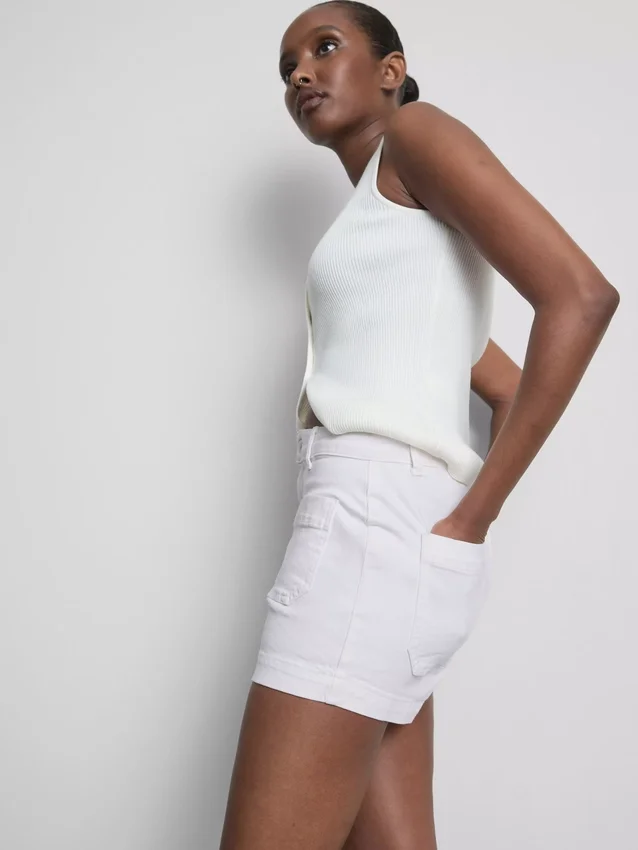 Shorts i bomullsdenim med framfickor
