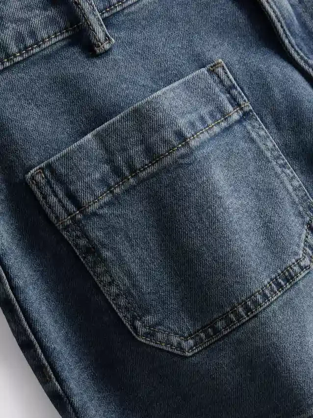 Shorts i bomullsdenim med framfickor