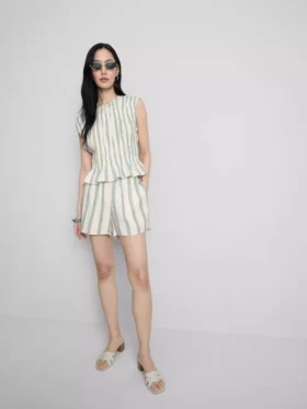Shorts i bomullsmuslin